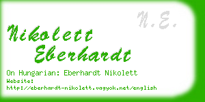 nikolett eberhardt business card